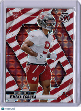 Emeka Egbuka 2025 Panini Mosaic Red White Candy Stripe Rookie RC Bucs