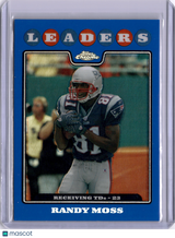 Randy Moss 2008 Topps Chrome Blue Refractor Patriots