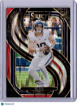 Bo Nix 2025 Panini Select Football Parallel/Variety Rookie RC Football
