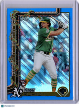 Nick Kurtz 2025 Topps Holiday Blue Metallic Glitter Rookie RC A's