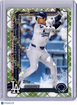 Shohei Ohtani 2025 Topps Holiday Green Plaid Dodgers