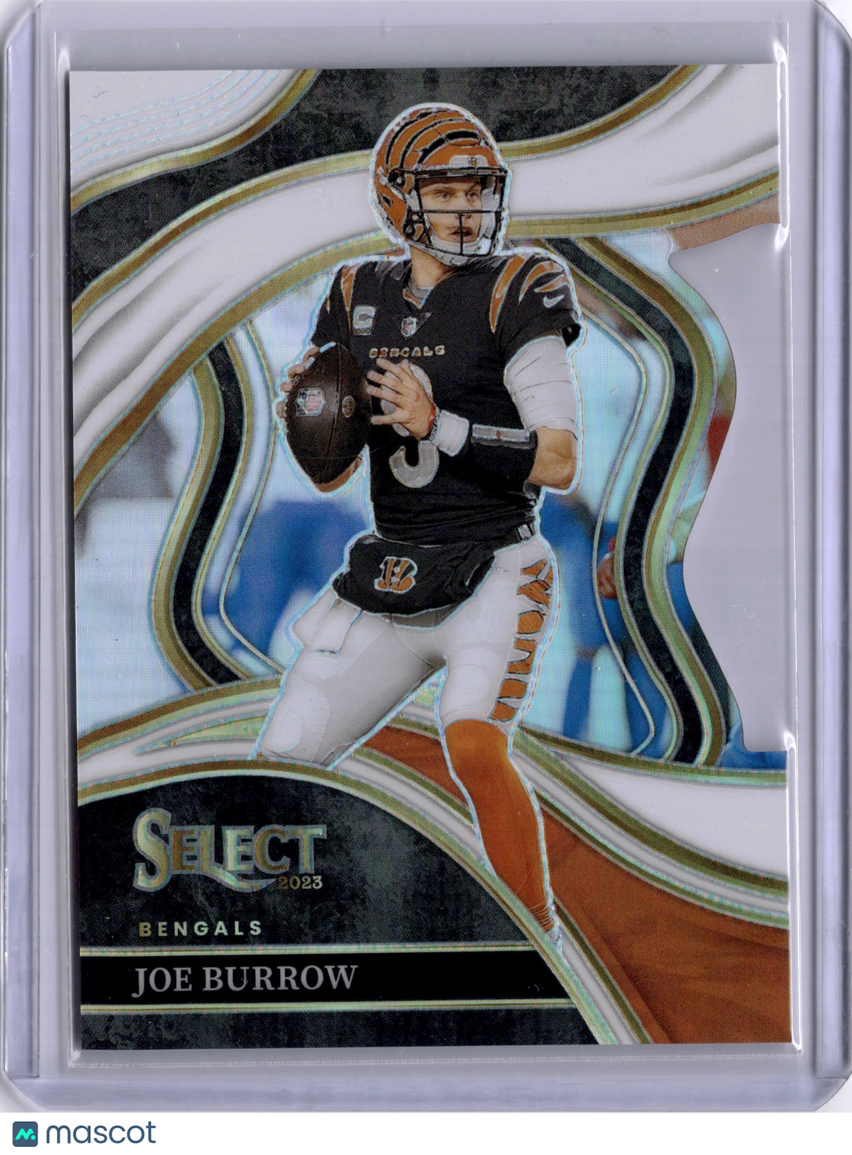 Joe Burrow 2024 Panini Select White Prizm Die-Cut /199 Bengals