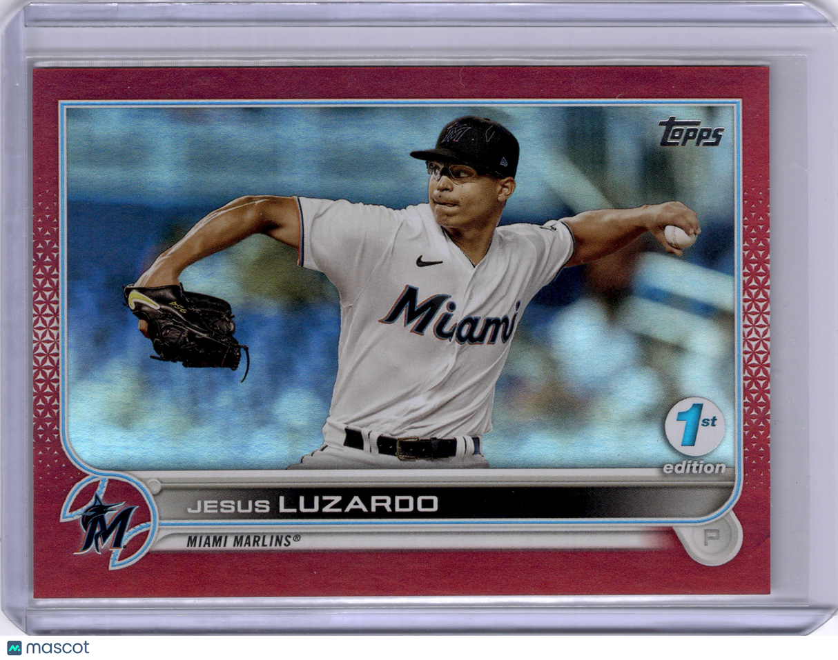 Jesus Luzardo 2022 Topps Series 1 1st Edition Red Foil 31/50 Marlins