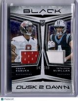 Emeka Egbuka Tetairoa McMillan 2025 Black Rookie RC Patch Dusk 2 Dawn /199