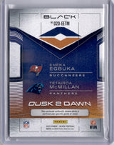 Emeka Egbuka Tetairoa McMillan 2025 Black Rookie RC Patch Dusk 2 Dawn /199