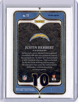 Justin Herbert 2025 Panini Select Numbers Tie-Dye /25 Chargers