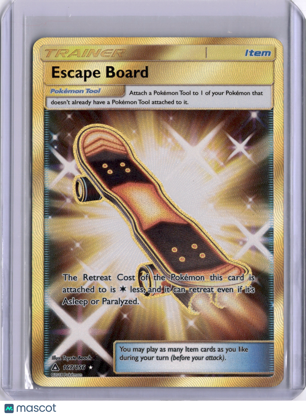 Escape Board 2018 Ultra Prism 167/156 Holo Pokemon