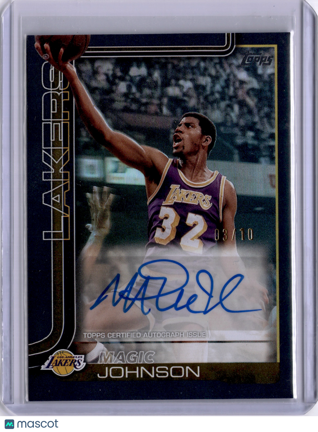 Magic Johnson 2025-26 Topps Real One Auto Black /10 Lakers HOF