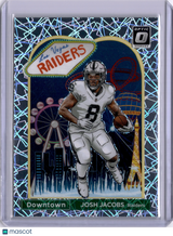 Josh Jacobs 2023 Panini Donruss Optic Downtown SP Case Hit Raiders Packers