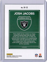Josh Jacobs 2023 Panini Donruss Optic Downtown SP Case Hit Raiders Packers