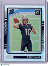 Drake Maye 2024 Panini Donruss Optic Holo Rookie RC Patriots