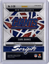 Carl Banks 2022 Panini Mosaic Orange Scripts Auto Giants
