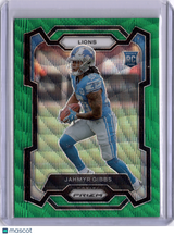 Jahmyr Gibbs 2023 Panini Prizm Green Wave Rookie RC Lions