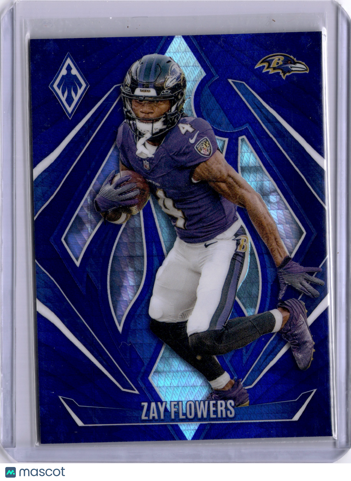 Zay Flowers 2025 Panini Phoenix Blue /70 Rookie RC Ravens