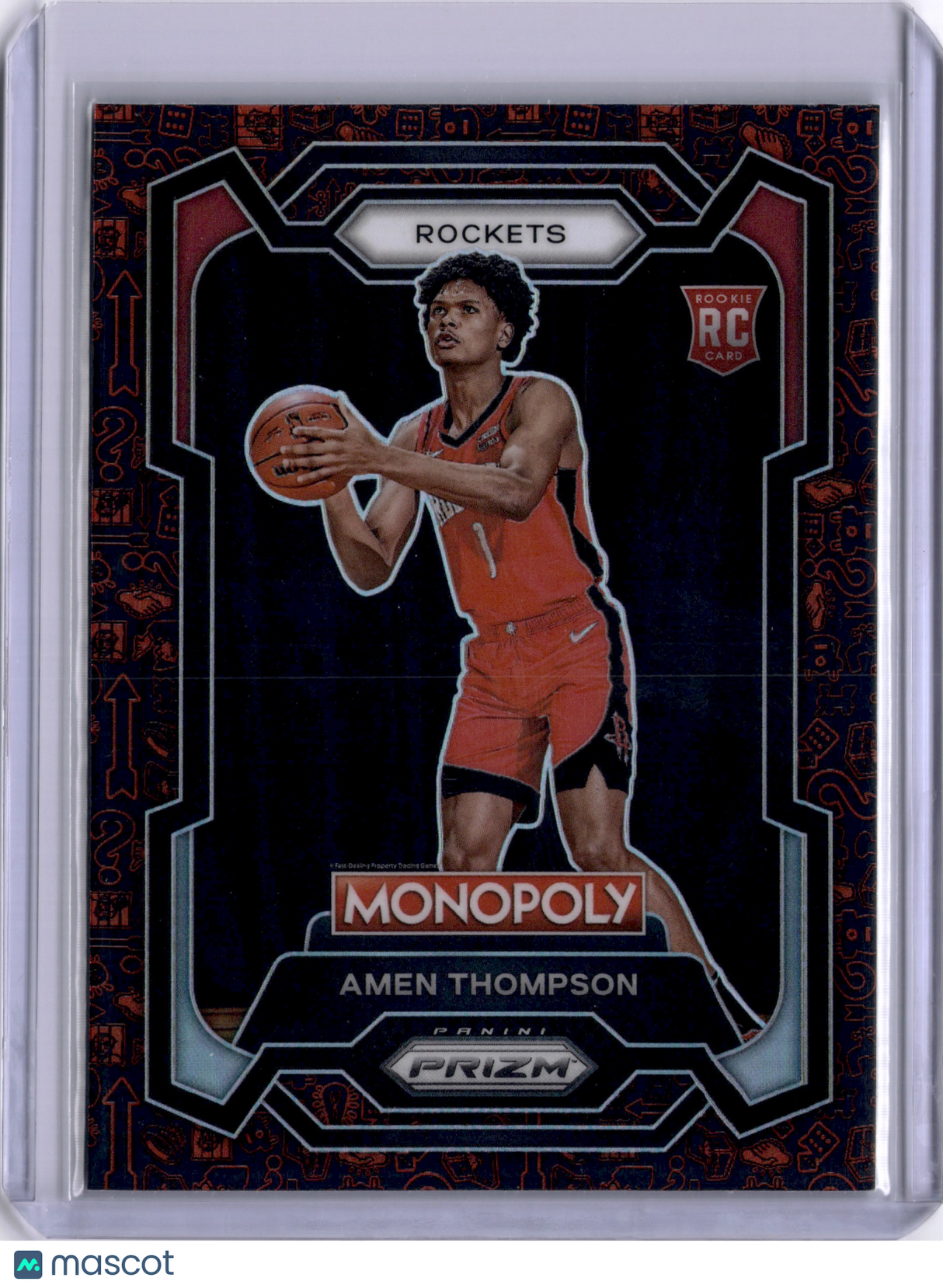 Amen Thompson 2024 Panini Prizm Monopoly Red Icons Rookie RC Rockets