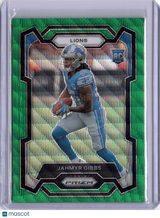 Jahmyr Gibbs 2023 Panini Prizm Green Wave Rookie RC Lions