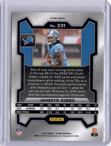 Jahmyr Gibbs 2023 Panini Prizm Green Wave Rookie RC Lions