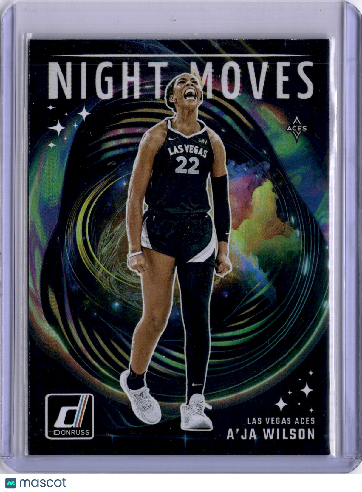 A'ja Wilson 2025 Panini Donruss Night Moves Case Hit SP Aces