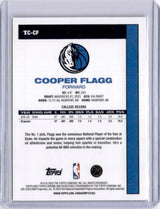 Cooper Flagg 2025-26 Topps Chrome 45 Anniversary Mojo Rookie RC Mavericks