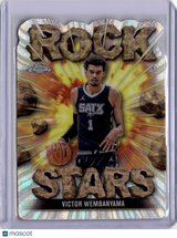 Victor Wembanyama 2025 Topps Chrome Rock Stars Case Hit SP Insert Spurs