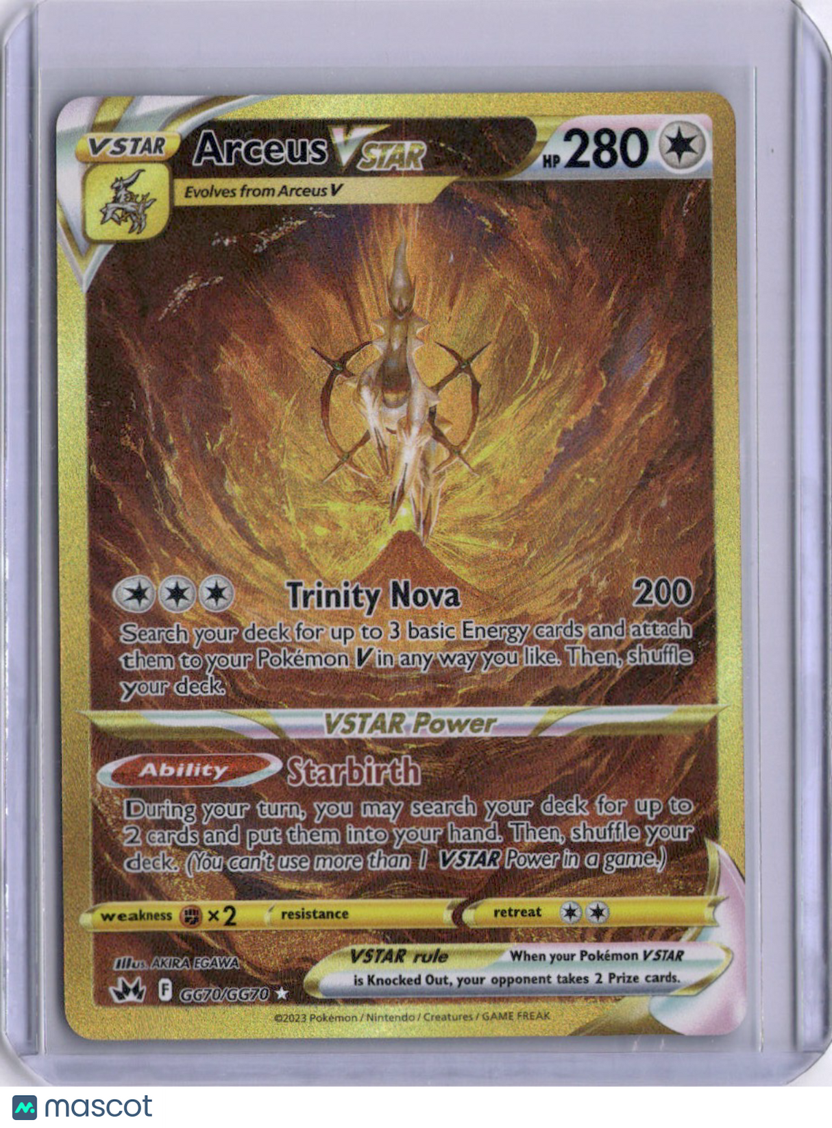Arceus VSTAR 2023 Crown Zenith Galarian Gallery Holo GG70/GG70 Pokemon Full Art