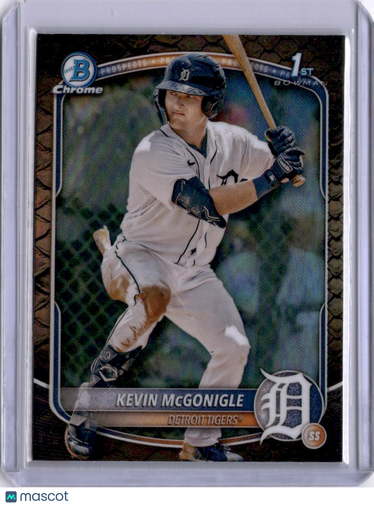 Kevin McGonigle 2024 Topps Bowman Chrome Reptilian Tigers