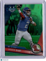Jaxson Dart 2022 Bowman U Chrome Green /99 Ole Miss Giants