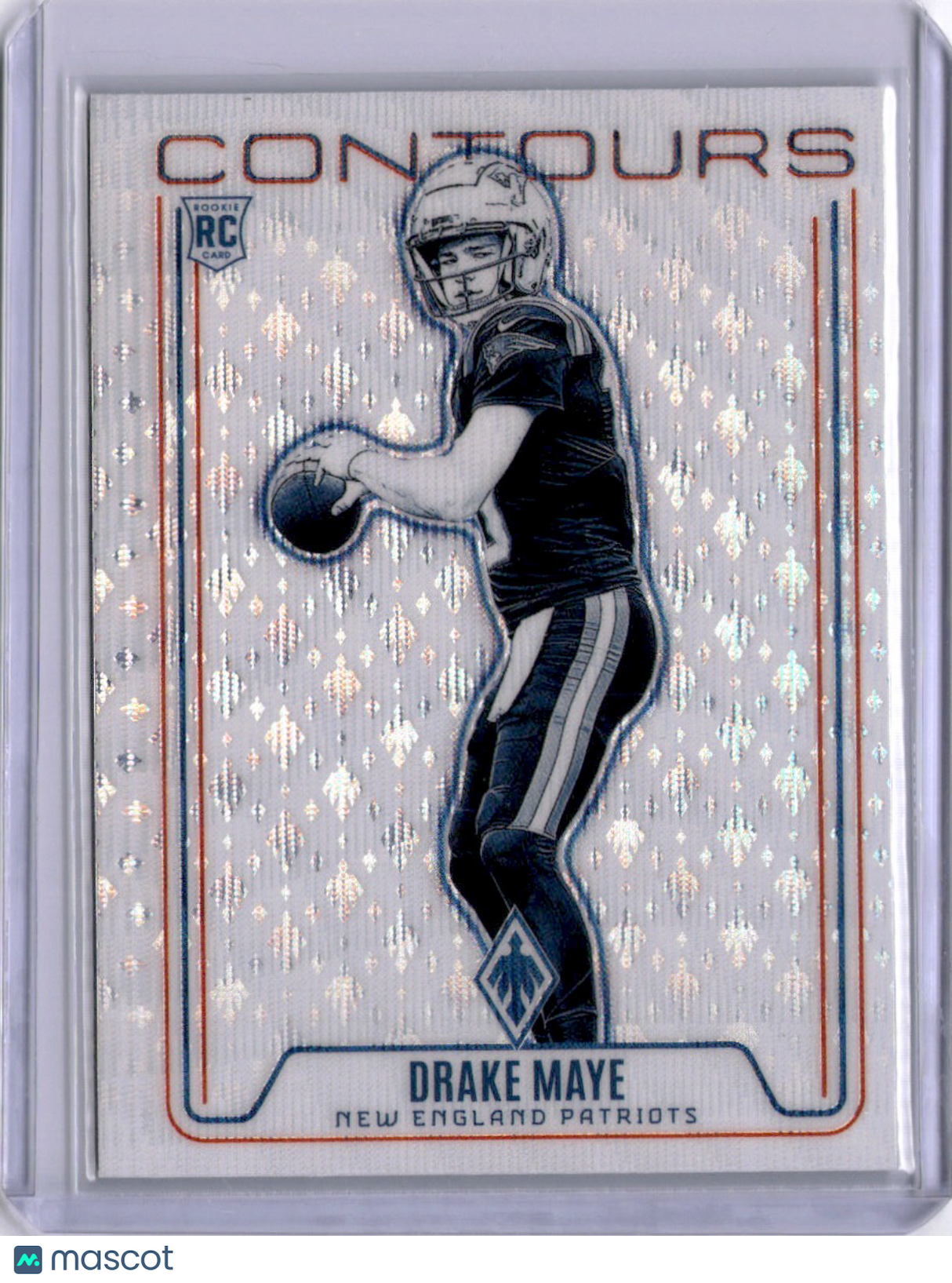 Drake Maye 2025 Panini Phoenix Contours Wave Rookie RC Patriots