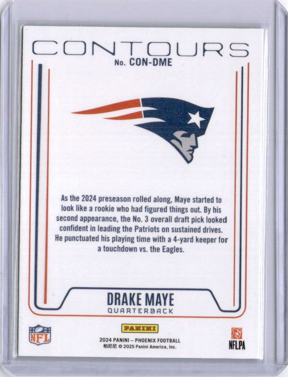 Drake Maye 2025 Panini Phoenix Contours Wave Rookie RC Patriots