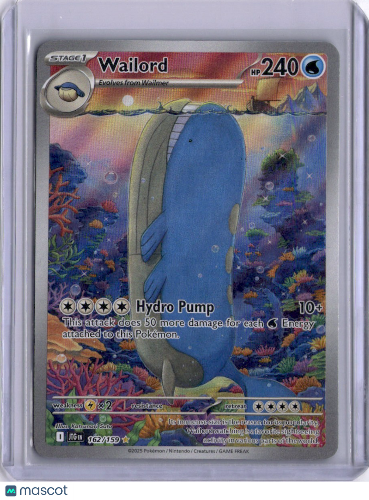Wailord 2022 Silver Tempest 62/195 Pokemon Full Art TCG