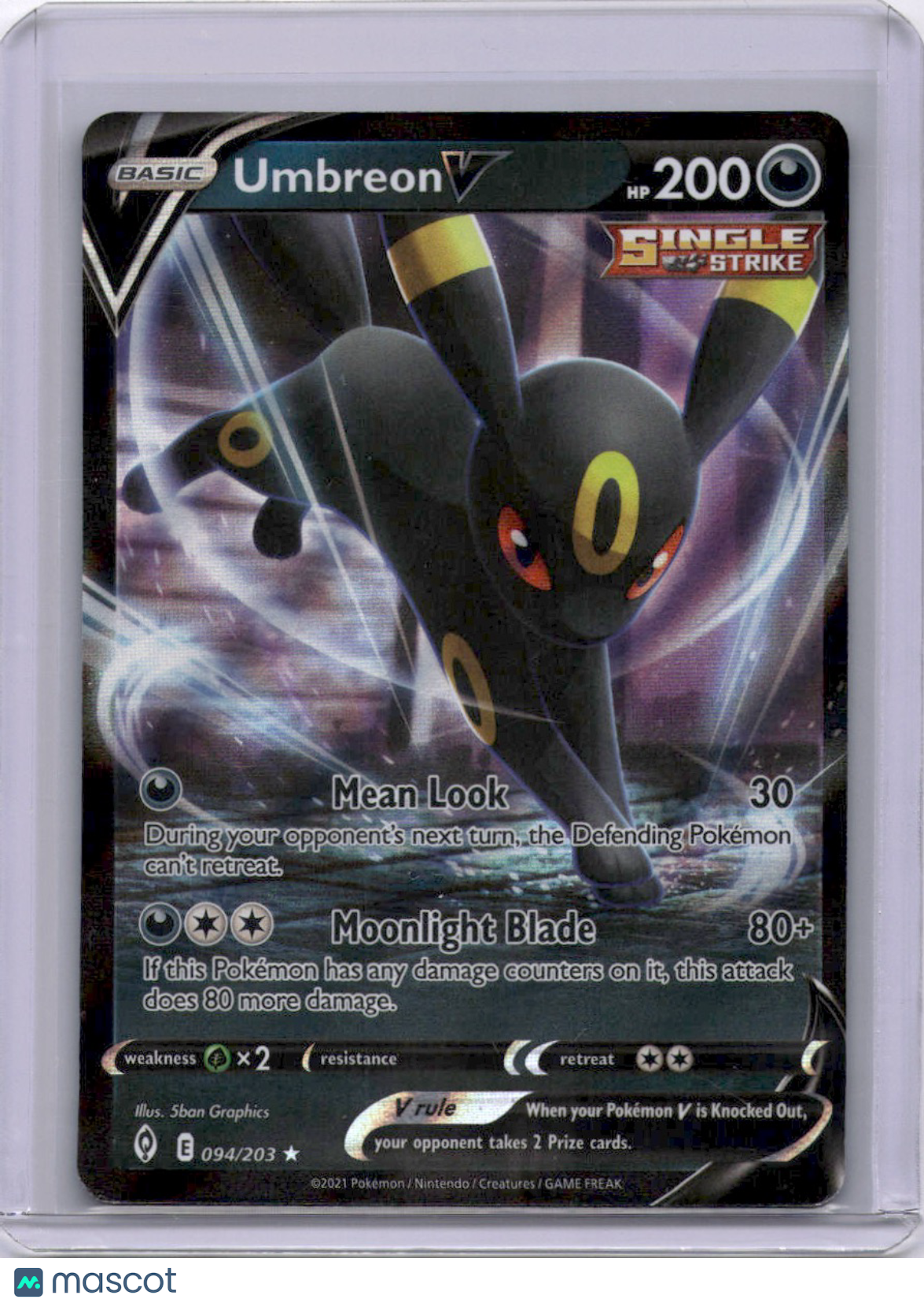 Umbreon V 2021 Evolving Skies 94/203 Full Art Pokemon TCG