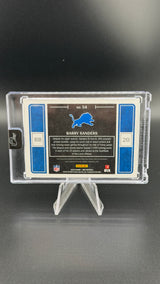 Barry Sanders 2023 Panini One Quad Patch Auto /10 3 Color Lions HOF