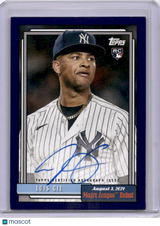 Luis Gil 2022 Topps Archives Blue /150 On Card Auto Yankees