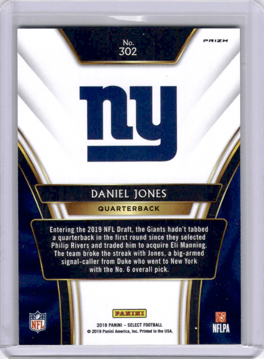 Daniel Jones 2018 Panini Select XRC Silver Prizm Rookie RC