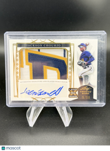 Jackson Chourio 2022 Leaf Trinity Patch Auto  5/50 Brewers