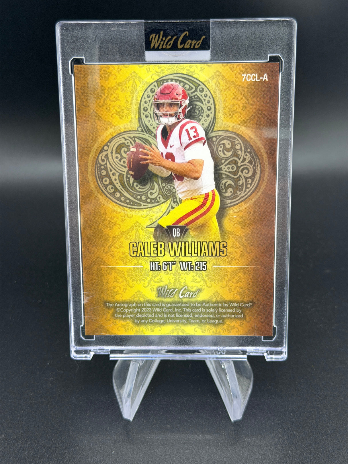 Caleb Williams 2023 Wild Card 7 Card Studs 1/1 USC Bears