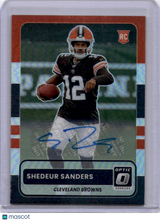 Shedeur Sanders 2025 Panini Donruss Optic 2015 Retro Rookie RC Auto Browns