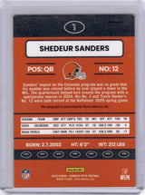 Shedeur Sanders 2025 Panini Donruss Optic 2015 Retro Rookie RC Auto Browns