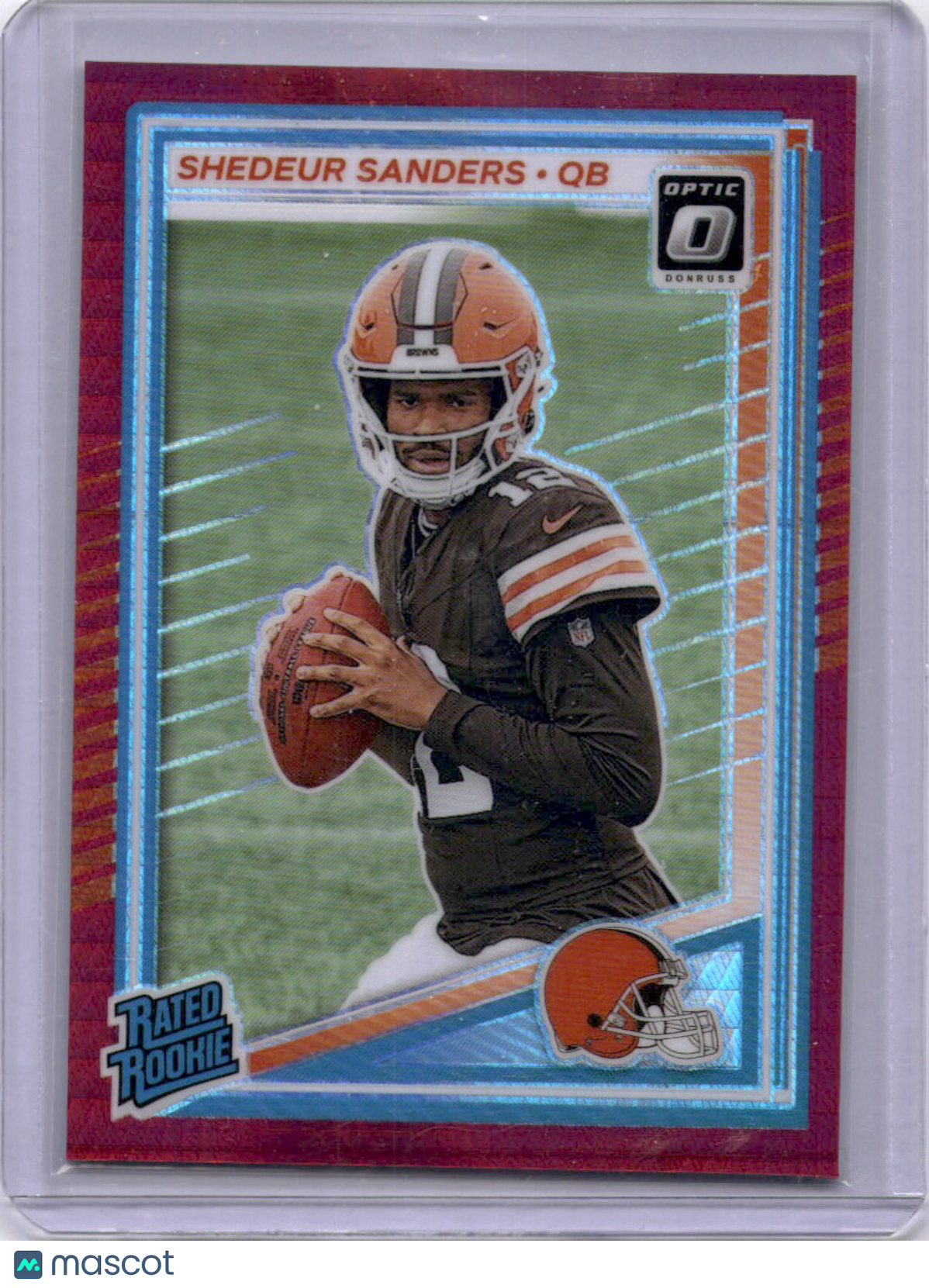 Shedeur Sanders 2025 Panini Donruss Optic Red Hyper Rookie RC Browns