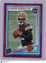 Shedeur Sanders 2025 Panini Donruss Optic Red Hyper Rookie RC Browns