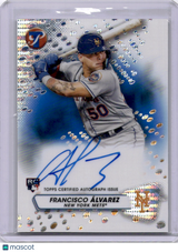 Francisco Álvarez 2023 Topps Pristine Blue Auto /75 Rookie RC Mets