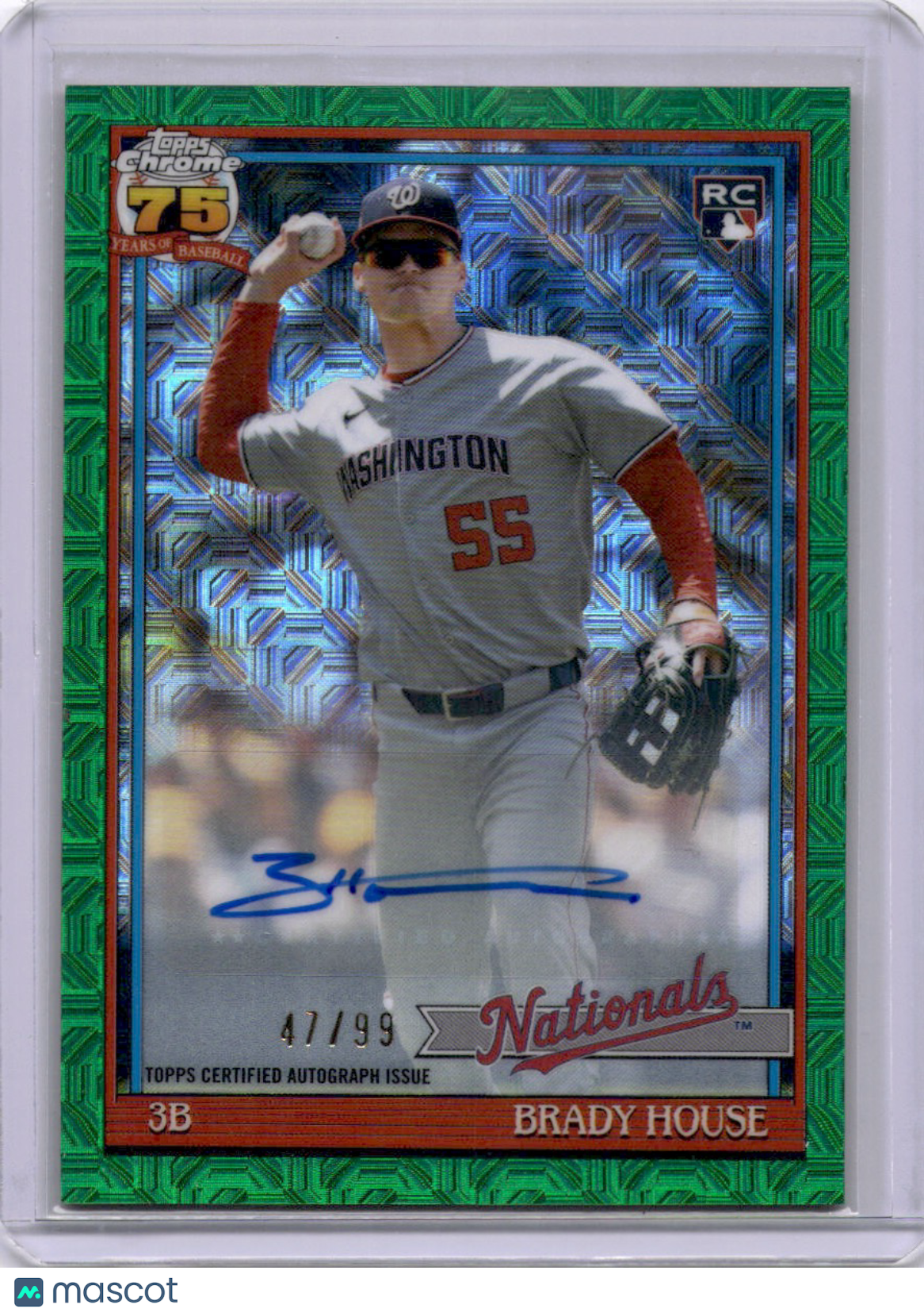 Brady House 2026 Topps Series 1 Green Mojo /99 Rookie RC Auto Nationals
