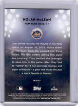 Nolan McLean 2026 Topps Home Field Advantage Rookie RC Mets