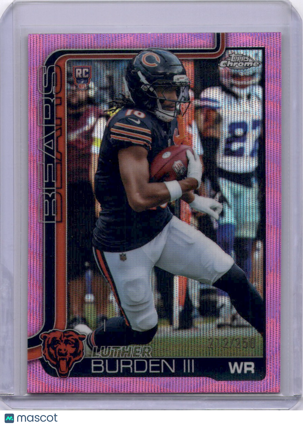 Luther Burden III 2025 Topps Chrome Pink Wave Refractor /250 Rookie RC Bears