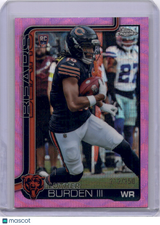 Luther Burden III 2025 Topps Chrome Pink Wave Refractor /250 Rookie RC Bears
