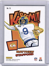 Matthew Stafford 2025 Panini Absolute Kaboom! Case Hit SP MVP Rams