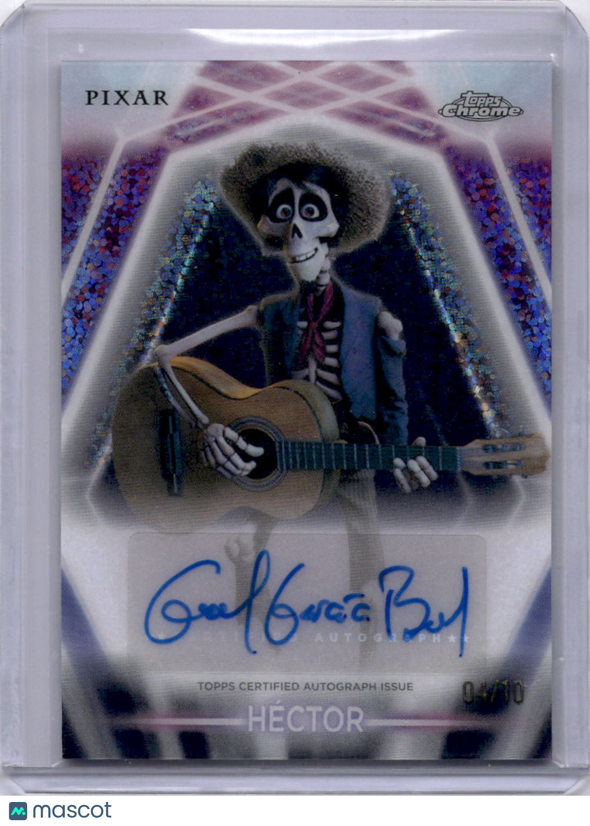 Hector 2026 Topps Disney Neon Chrome Gael García Bernal Neon Etch Auto /10