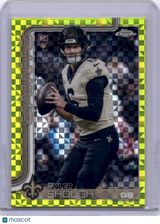 Tyler Shough 2025 Topps Chrome Lime Green X-Fractor Rookie RC Saints
