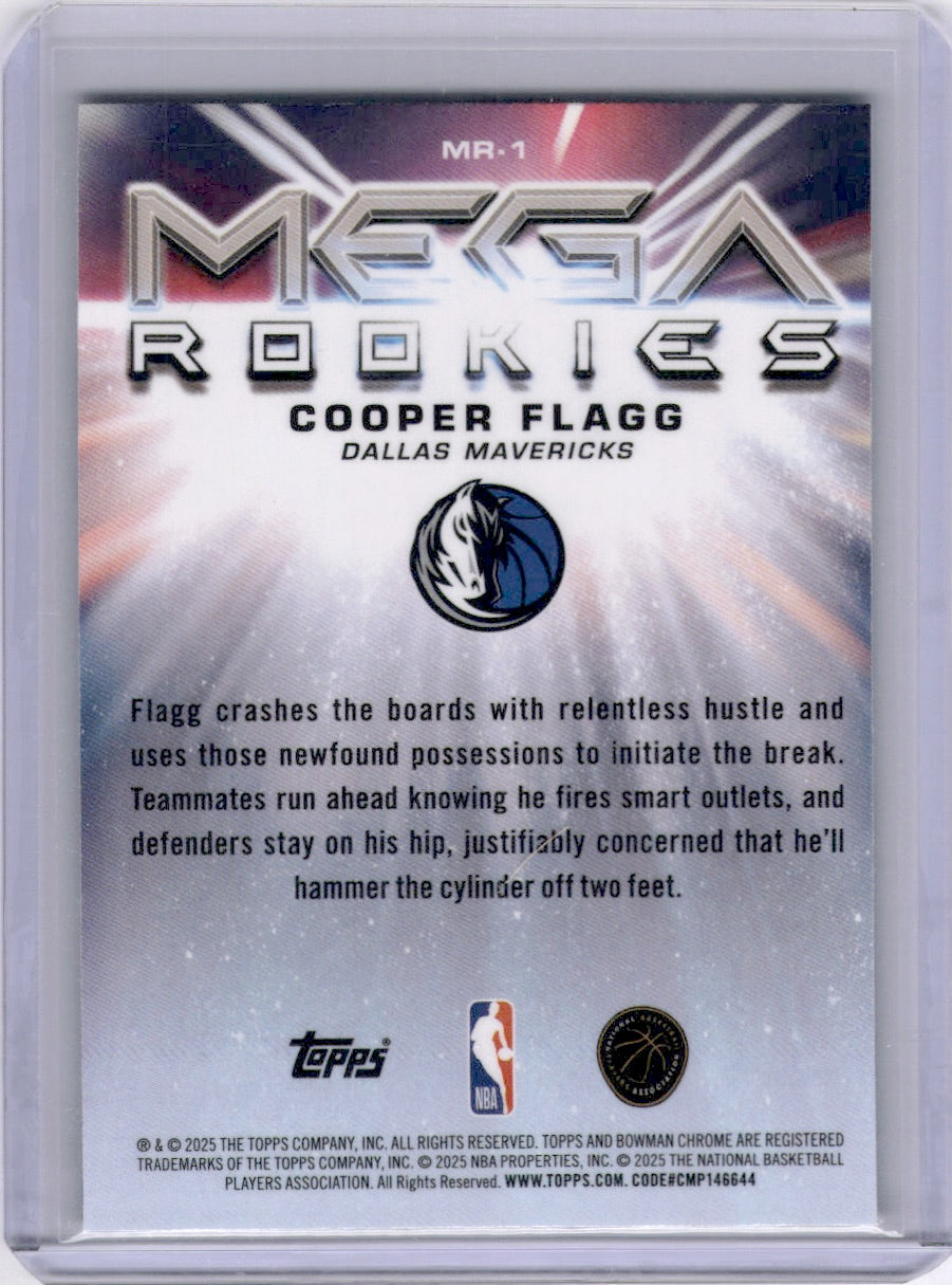 Cooper Flagg 2025-26 Bowman Chrome Mega Rookies Rookie RC Mavs ROY