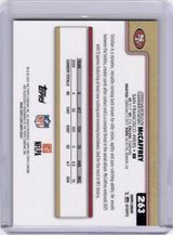 Christian McCaffrey 2025 Topps Chrome Gold Refractor /50 49ers